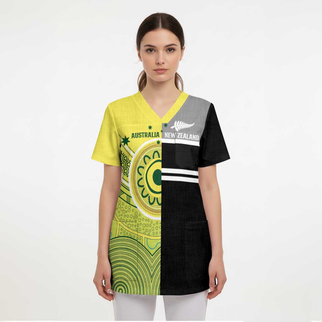 Custom Cricket AUNZ Spirit Scrub Top Aussie New Zealand Retro Edition LT9 - Polynesian Pride