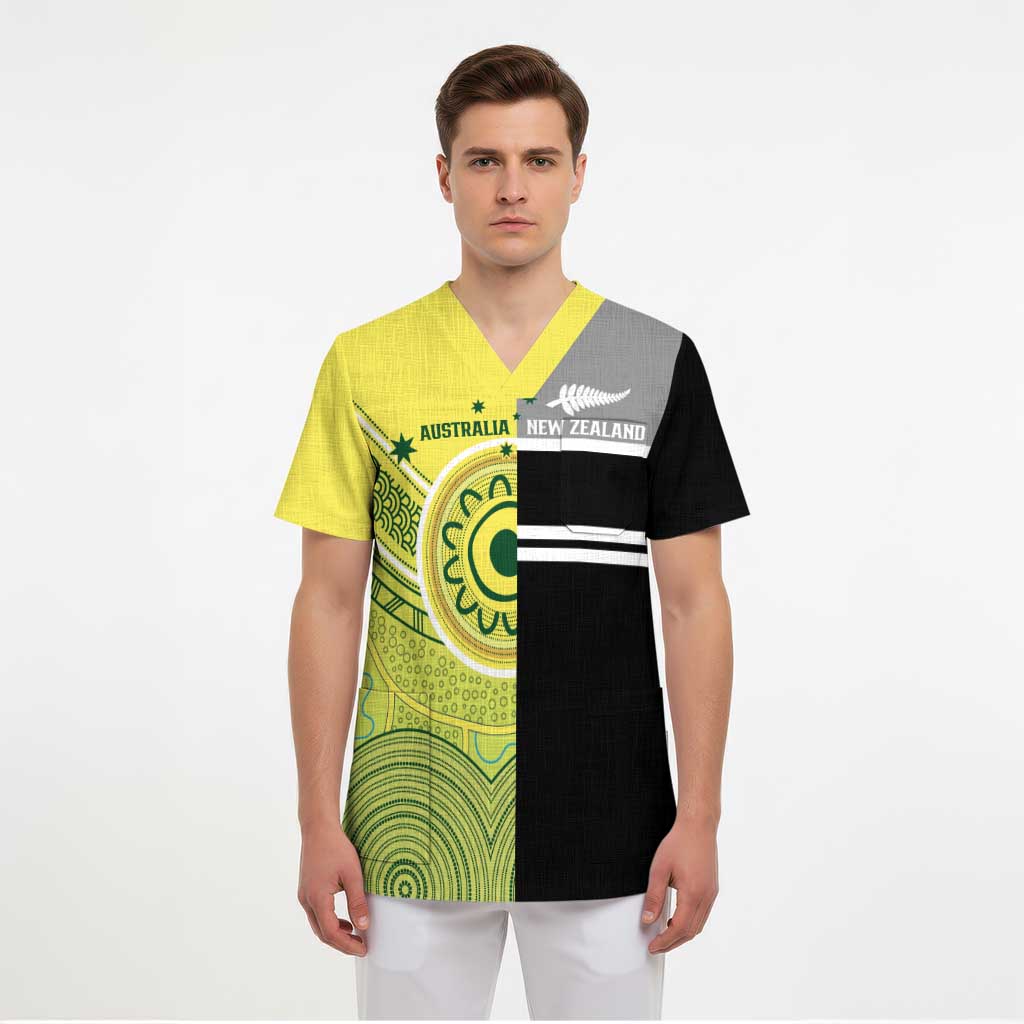 Custom Cricket AUNZ Spirit Scrub Top Aussie New Zealand Retro Edition LT9 - Polynesian Pride