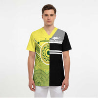 Custom Cricket AUNZ Spirit Scrub Top Aussie New Zealand Retro Edition LT9 - Polynesian Pride