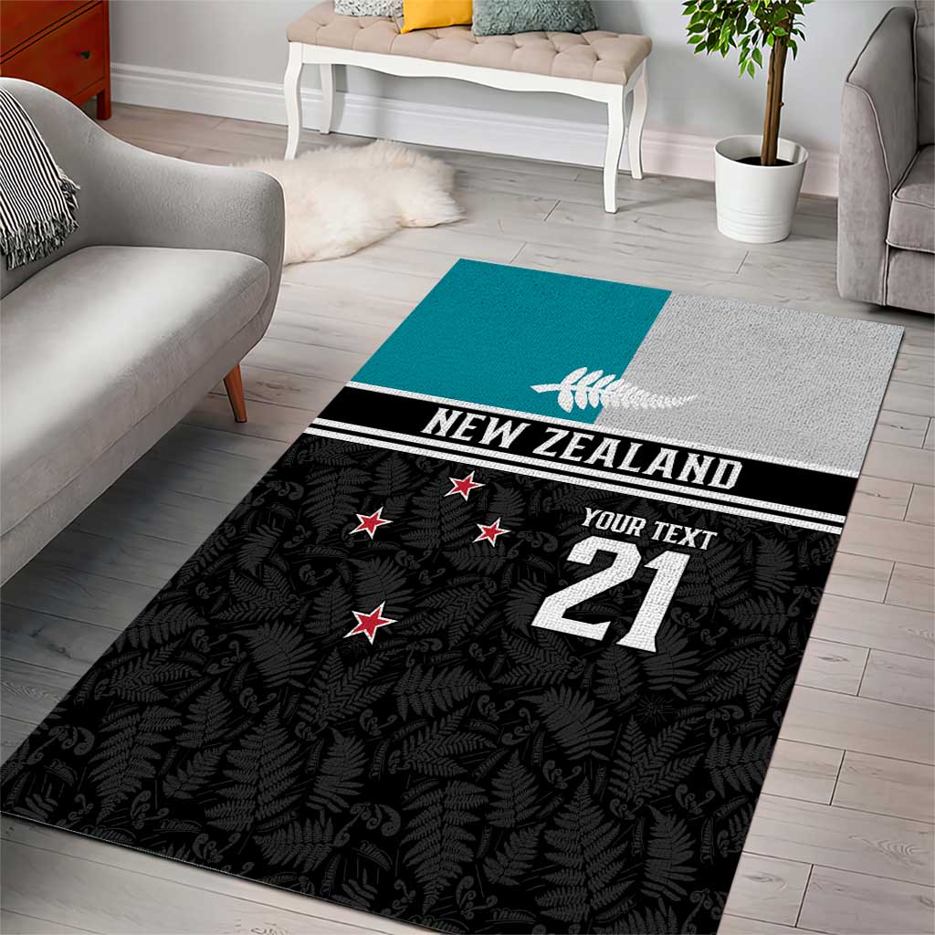 Custom NZ Cricket Pride Area Rug Silver Fern Fan Supporter Apparel LT9 - Polynesian Pride