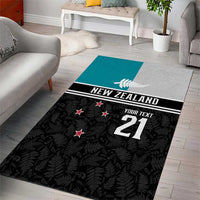 Custom NZ Cricket Pride Area Rug Silver Fern Fan Supporter Apparel LT9 - Polynesian Pride