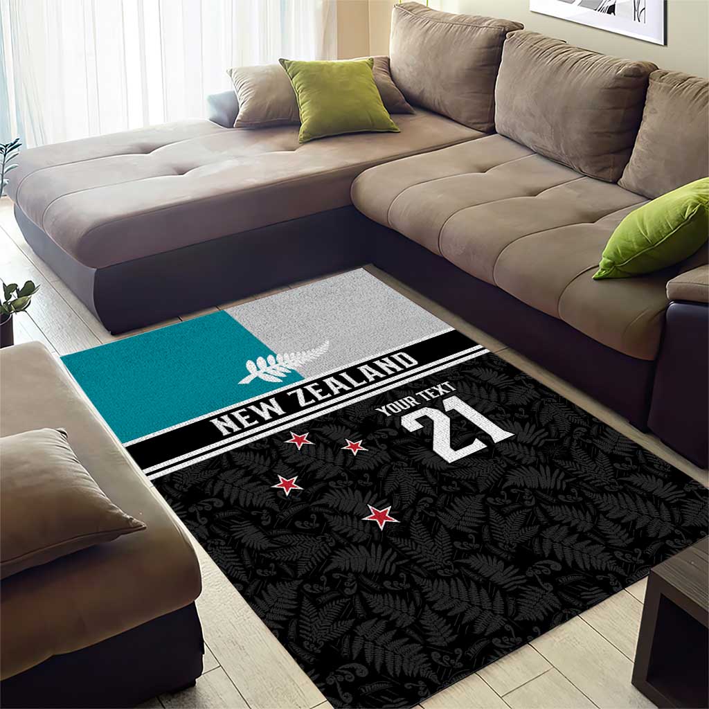Custom NZ Cricket Pride Area Rug Silver Fern Fan Supporter Apparel LT9 - Polynesian Pride