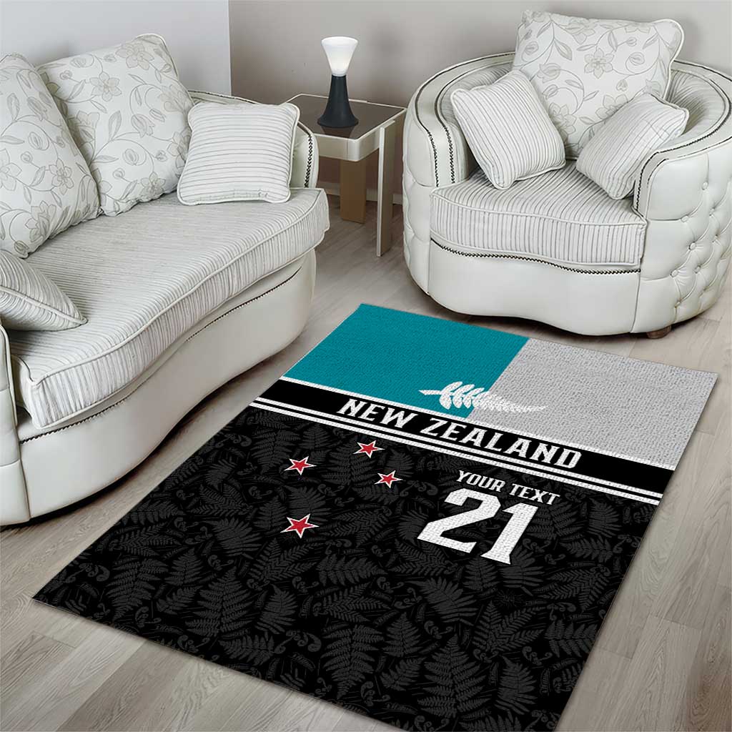 Custom NZ Cricket Pride Area Rug Silver Fern Fan Supporter Apparel LT9 - Polynesian Pride
