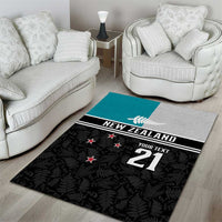 Custom NZ Cricket Pride Area Rug Silver Fern Fan Supporter Apparel LT9 - Polynesian Pride
