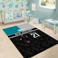 Custom NZ Cricket Pride Area Rug Silver Fern Fan Supporter Apparel LT9 - Polynesian Pride