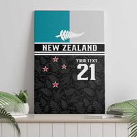 Custom NZ Cricket Pride Canvas Wall Art Silver Fern Fan Supporter Apparel LT9 - Polynesian Pride