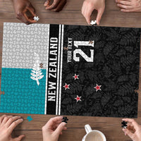 Custom NZ Cricket Pride Puzzle Silver Fern Fan Supporter Apparel LT9 - Polynesian Pride