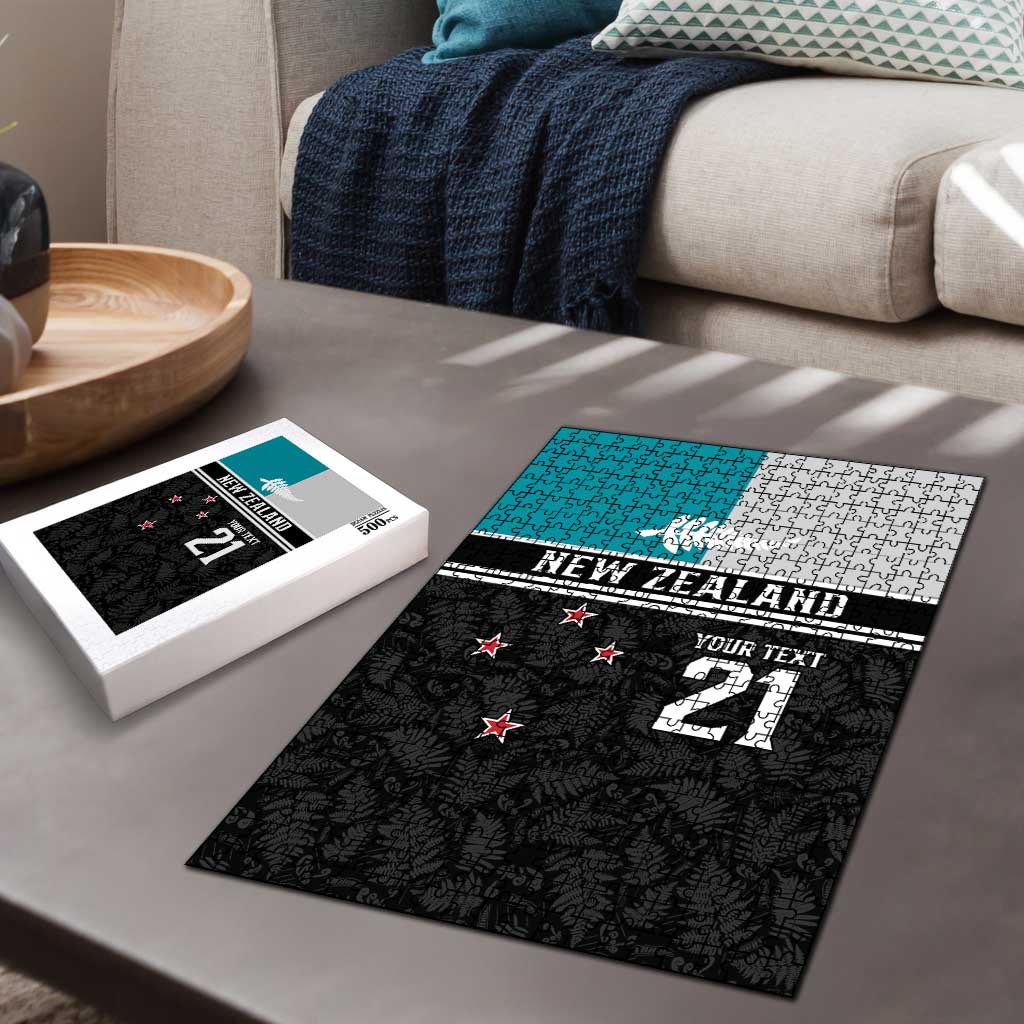 Custom NZ Cricket Pride Puzzle Silver Fern Fan Supporter Apparel LT9 - Polynesian Pride