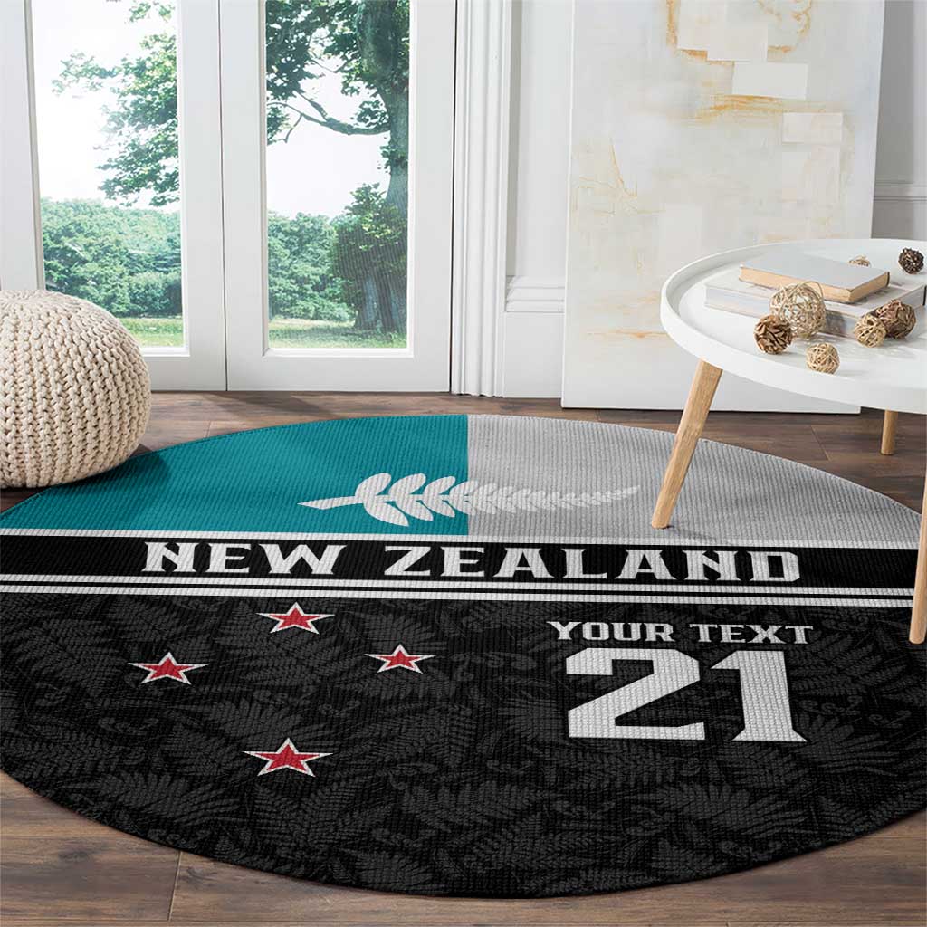 Custom NZ Cricket Pride Round Carpet Silver Fern Fan Supporter Apparel LT9 - Polynesian Pride