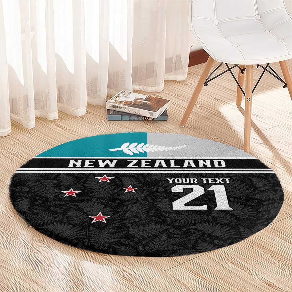 Custom NZ Cricket Pride Round Carpet Silver Fern Fan Supporter Apparel LT9 - Polynesian Pride