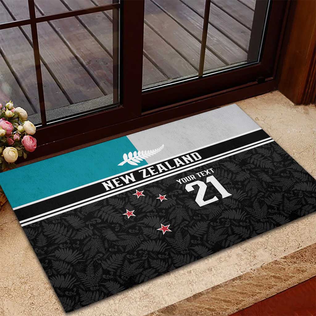 Custom NZ Cricket Pride Rubber Doormat Silver Fern Fan Supporter Apparel LT9 - Polynesian Pride