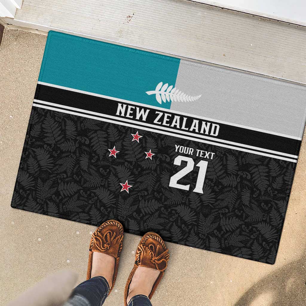 Custom NZ Cricket Pride Rubber Doormat Silver Fern Fan Supporter Apparel LT9 - Polynesian Pride