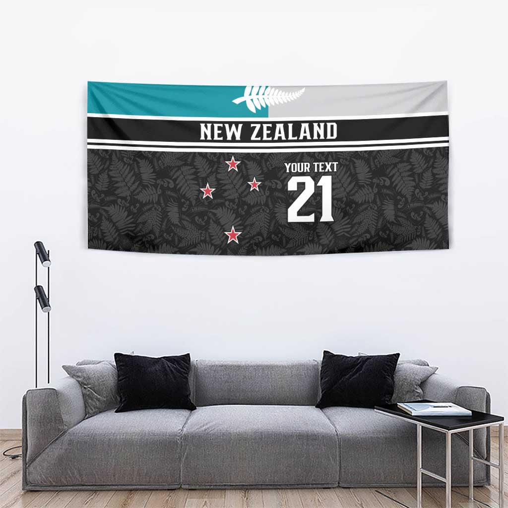 Custom NZ Cricket Pride Tapestry Silver Fern Fan Supporter Apparel LT9 - Polynesian Pride