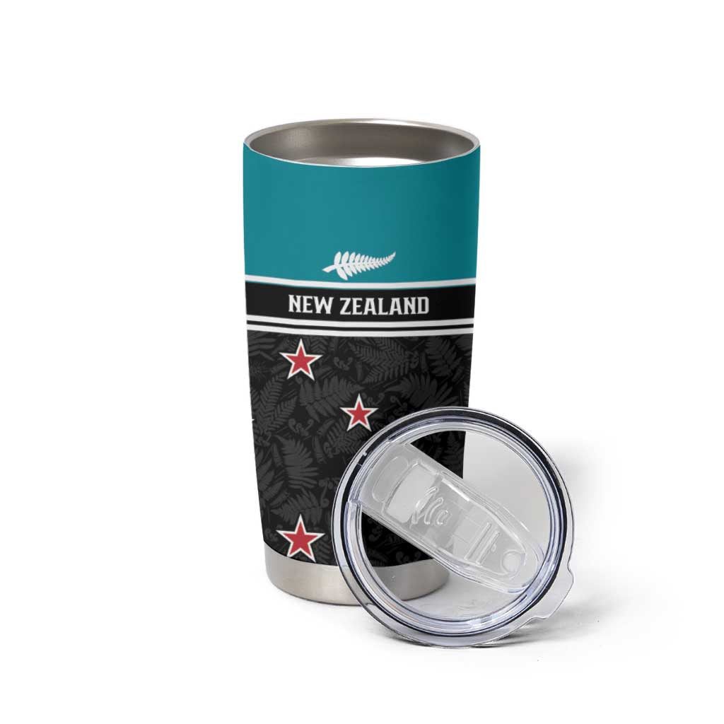 Custom NZ Cricket Pride Tumbler Cup Silver Fern Fan Supporter Apparel LT9 - Polynesian Pride
