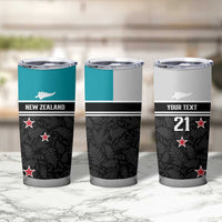 Custom NZ Cricket Pride Tumbler Cup Silver Fern Fan Supporter Apparel LT9 - Polynesian Pride