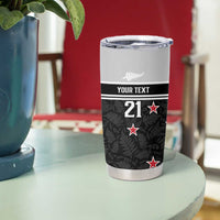 Custom NZ Cricket Pride Tumbler Cup Silver Fern Fan Supporter Apparel LT9 - Polynesian Pride
