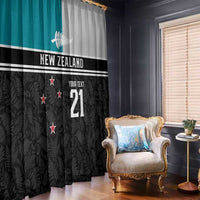 Custom NZ Cricket Pride Window Curtain Silver Fern Fan Supporter Apparel LT9 - Polynesian Pride