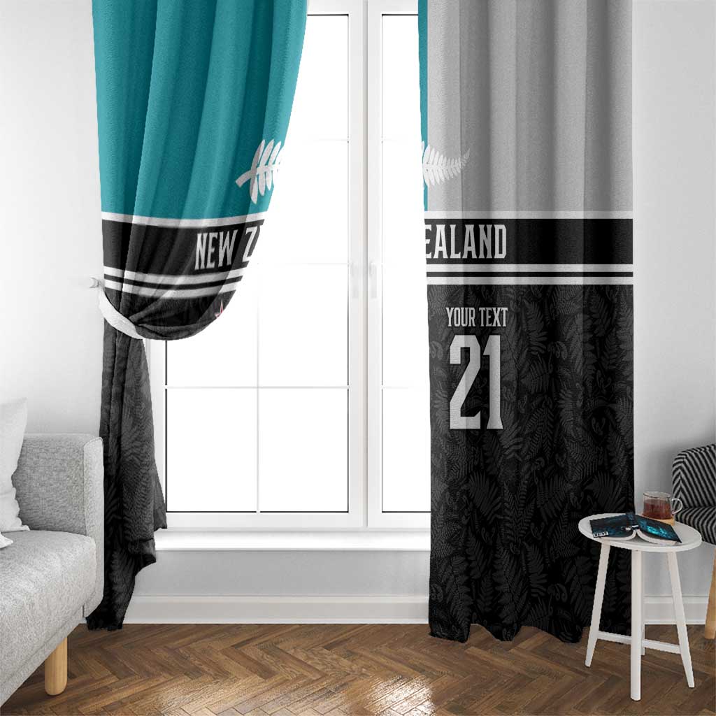 Custom NZ Cricket Pride Window Curtain Silver Fern Fan Supporter Apparel LT9 - Polynesian Pride