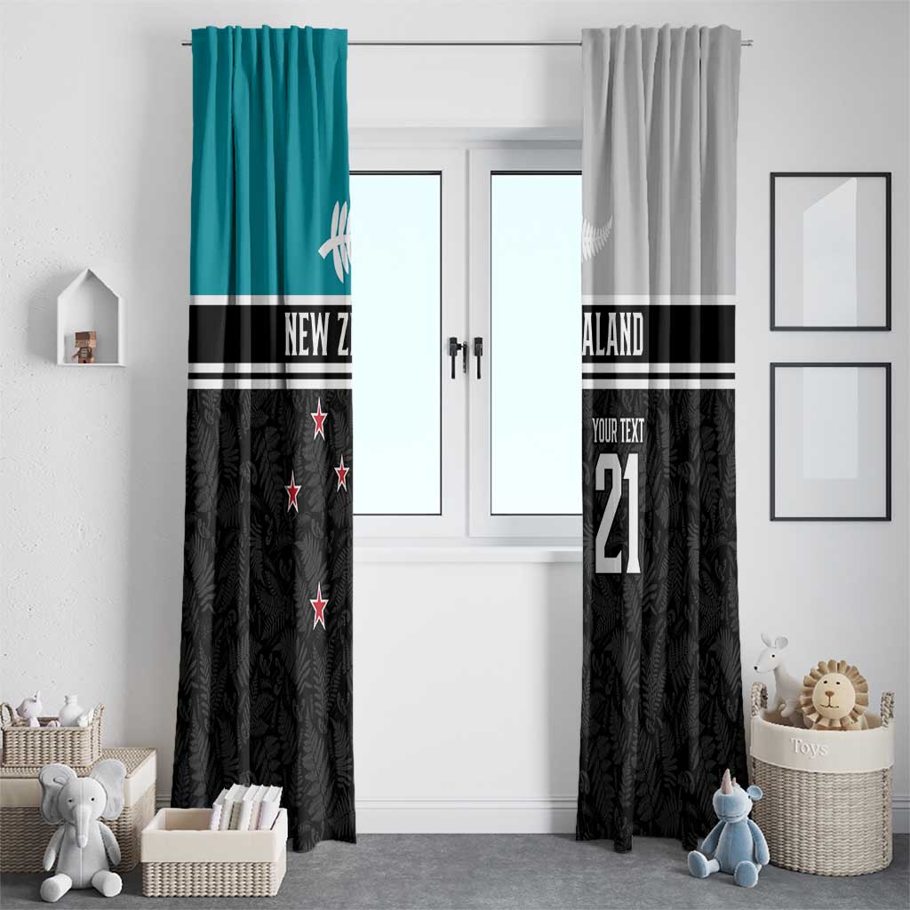 Custom NZ Cricket Pride Window Curtain Silver Fern Fan Supporter Apparel LT9 - Polynesian Pride