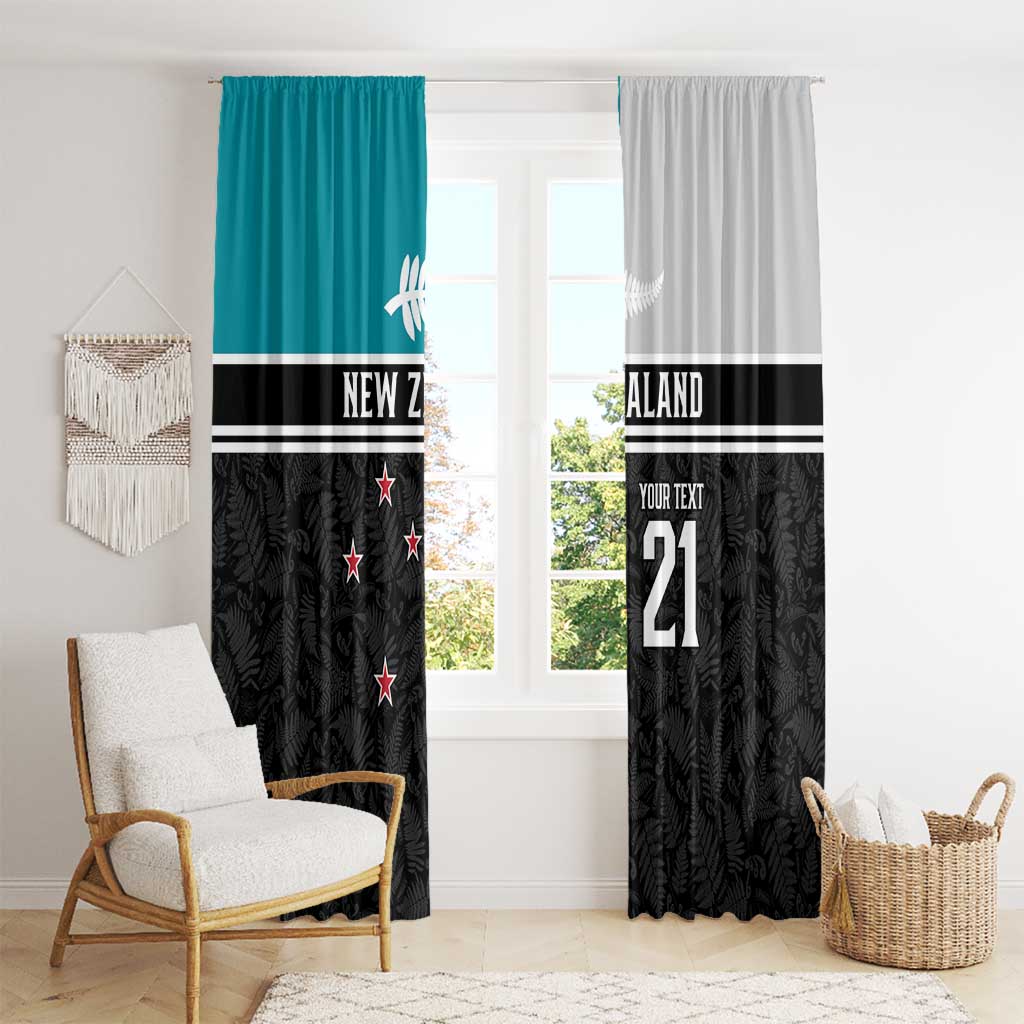Custom NZ Cricket Pride Window Curtain Silver Fern Fan Supporter Apparel LT9 - Polynesian Pride