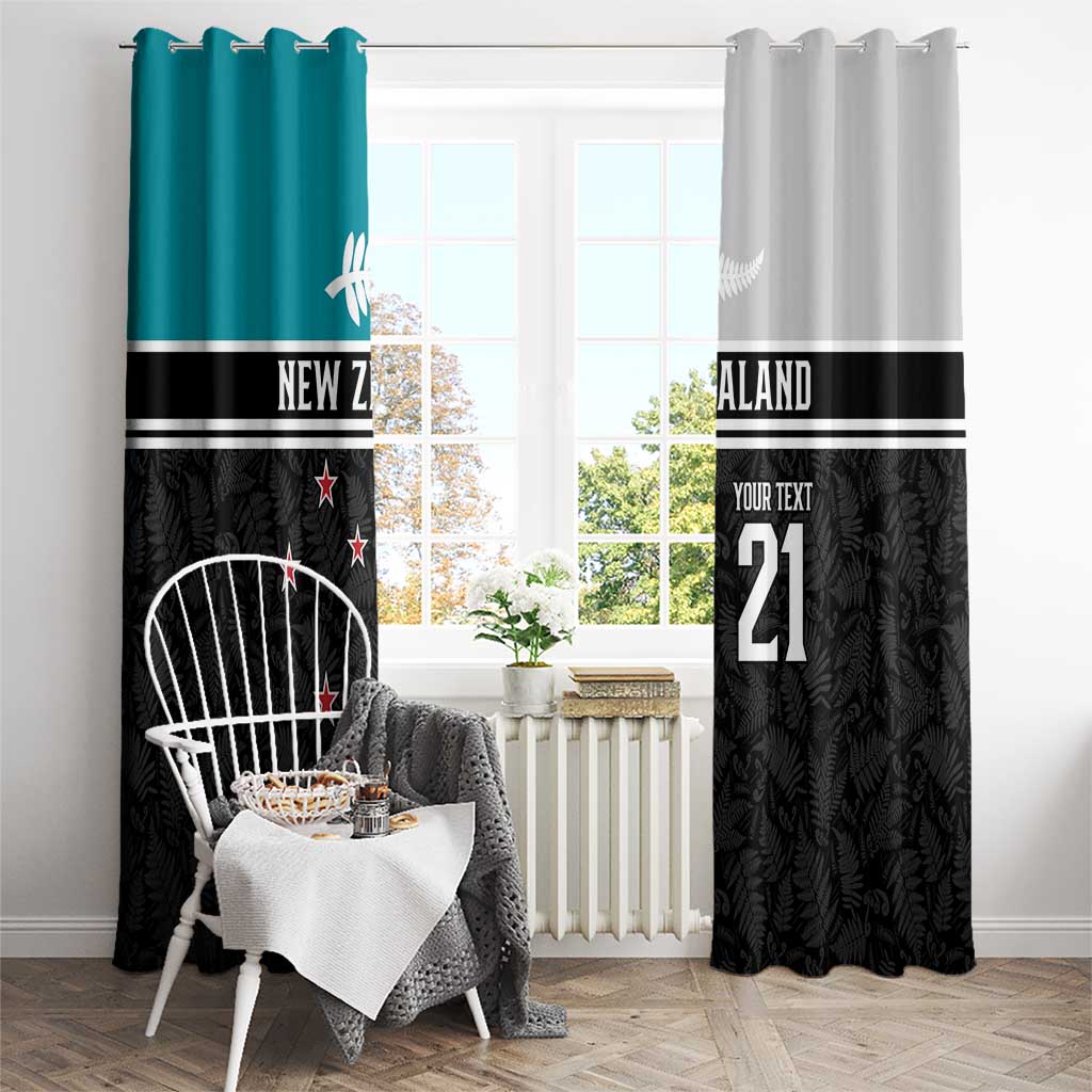 Custom NZ Cricket Pride Window Curtain Silver Fern Fan Supporter Apparel LT9 - Polynesian Pride