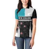 Custom NZ Cricket Pride Women Polo Shirt Silver Fern Fan Supporter Apparel LT9 - Polynesian Pride
