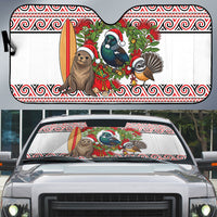 New Zealand Animal Christmas Auto Sun Shade Maori Inspired Kowhaiwhai Patterns LT9 Red - Polynesian Pride