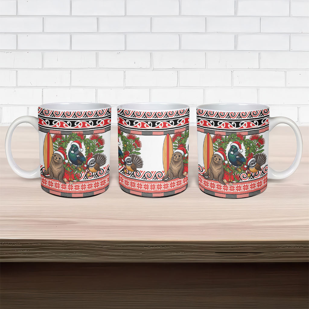 New Zealand Animal Christmas Ceramic Mug Maori Inspired Kowhaiwhai Patterns LT9 - Polynesian Pride