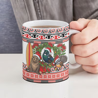 New Zealand Animal Christmas Ceramic Mug Maori Inspired Kowhaiwhai Patterns LT9 - Polynesian Pride