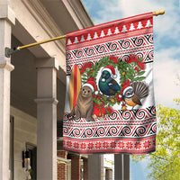 New Zealand Animal Christmas Garden Flag Maori Inspired Kowhaiwhai Patterns LT9 House Flag Red - Polynesian Pride