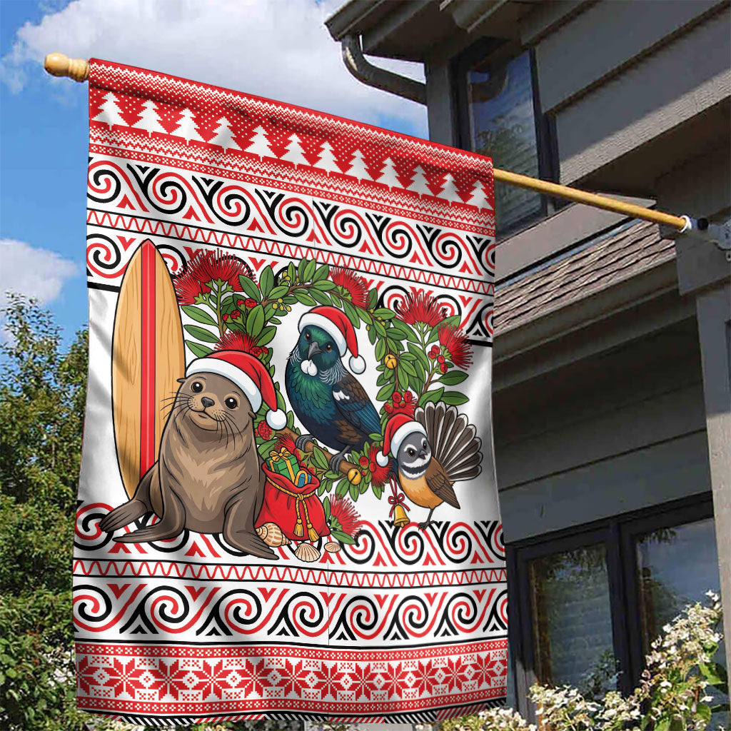New Zealand Animal Christmas Garden Flag Maori Inspired Kowhaiwhai Patterns LT9 - Polynesian Pride