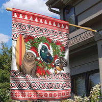 New Zealand Animal Christmas Garden Flag Maori Inspired Kowhaiwhai Patterns LT9 - Polynesian Pride