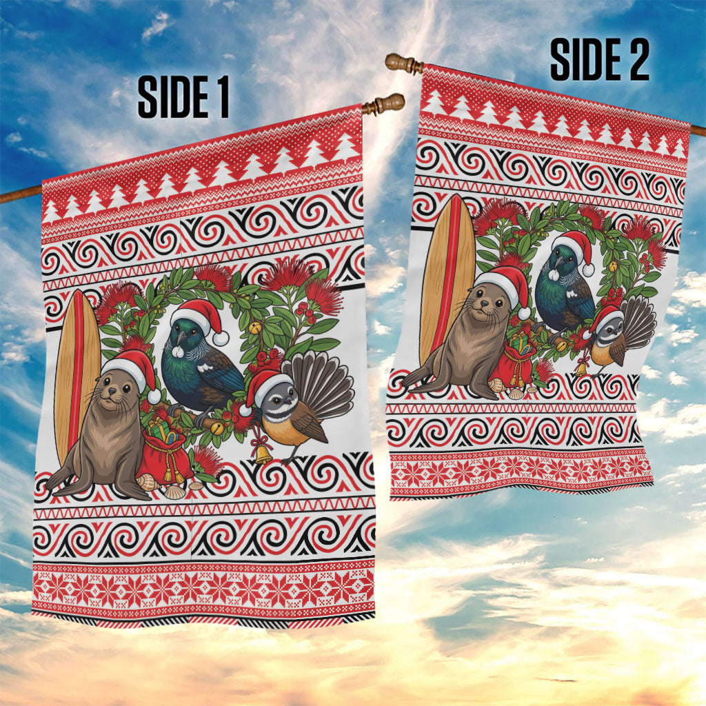 New Zealand Animal Christmas Garden Flag Maori Inspired Kowhaiwhai Patterns LT9 - Polynesian Pride
