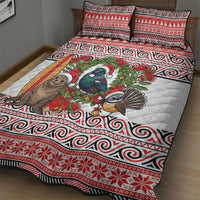 New Zealand Animal Christmas Quilt Bed Set Maori Inspired Kowhaiwhai Patterns LT9 - Polynesian Pride
