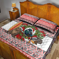 New Zealand Animal Christmas Quilt Bed Set Maori Inspired Kowhaiwhai Patterns LT9 - Polynesian Pride