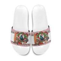 New Zealand Animal Christmas Slide Sandals Maori Inspired Kowhaiwhai Patterns LT9 Red - Polynesian Pride