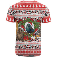 New Zealand Animal Christmas T Shirt Maori Inspired Kowhaiwhai Patterns LT9 - Polynesian Pride