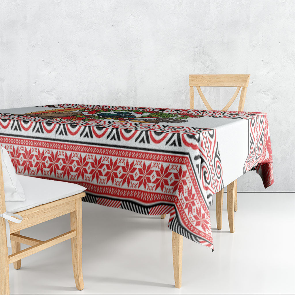 New Zealand Animal Christmas Tablecloth Maori Inspired Kowhaiwhai Patterns LT9 - Polynesian Pride