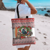 New Zealand Animal Christmas Tote Bag Maori Inspired Kowhaiwhai Patterns LT9 - Polynesian Pride