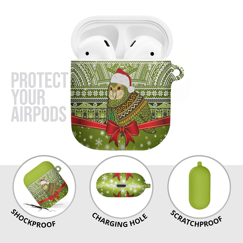 New Zealand Kakapo Christmas AirPods Case Maori Inspired Knitted Patterns LT9 - Polynesian Pride