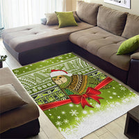 New Zealand Kakapo Christmas Area Rug Maori Inspired Knitted Patterns