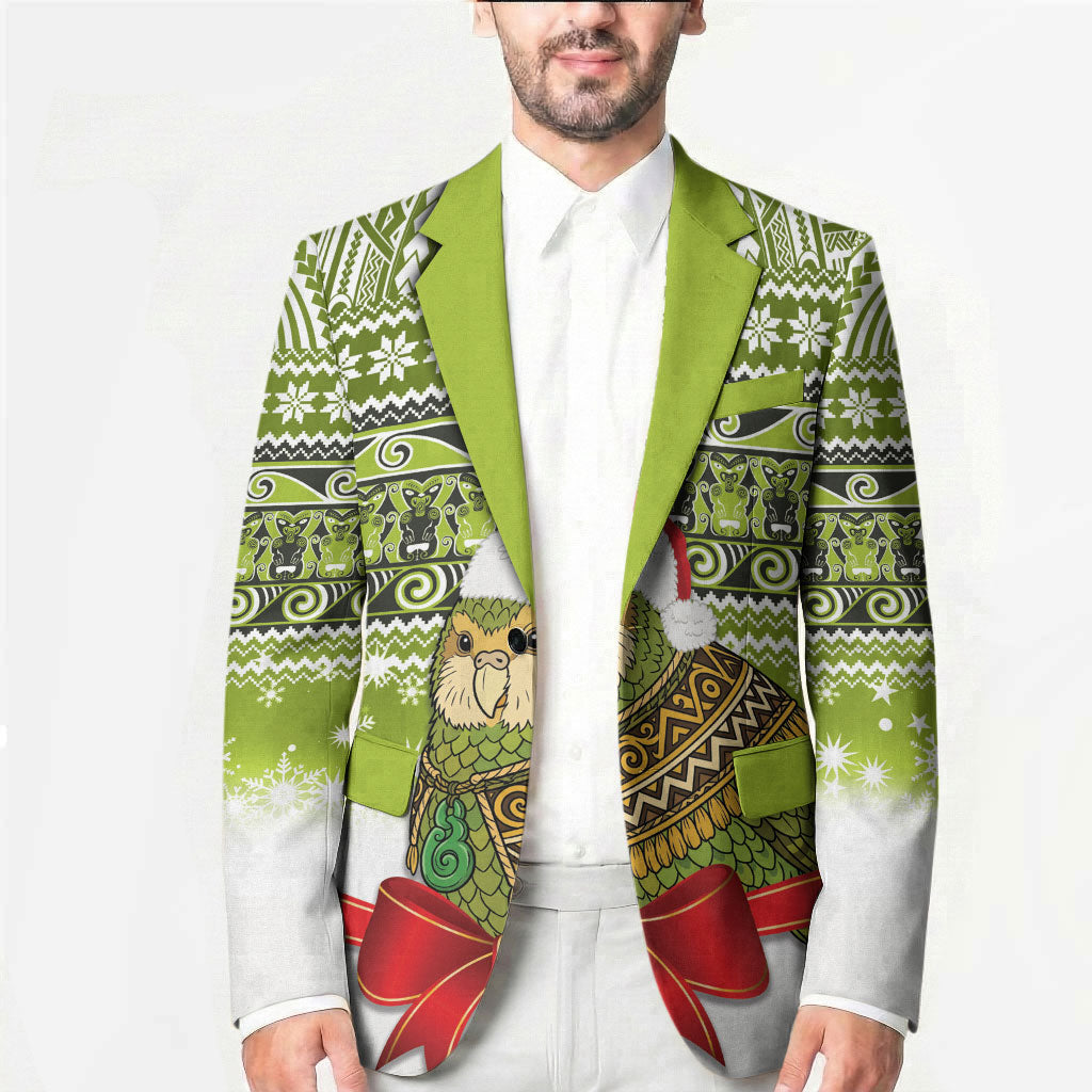 New Zealand Kakapo Christmas Blazer Maori Inspired Knitted Patterns LT9 - Polynesian Pride