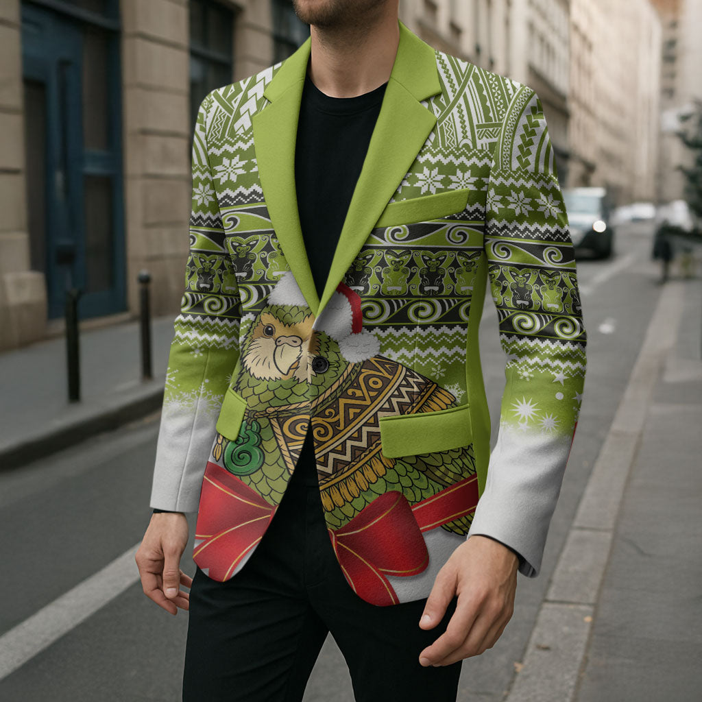 New Zealand Kakapo Christmas Blazer Maori Inspired Knitted Patterns LT9 - Polynesian Pride