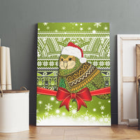 New Zealand Kakapo Christmas Canvas Wall Art Maori Inspired Knitted Patterns