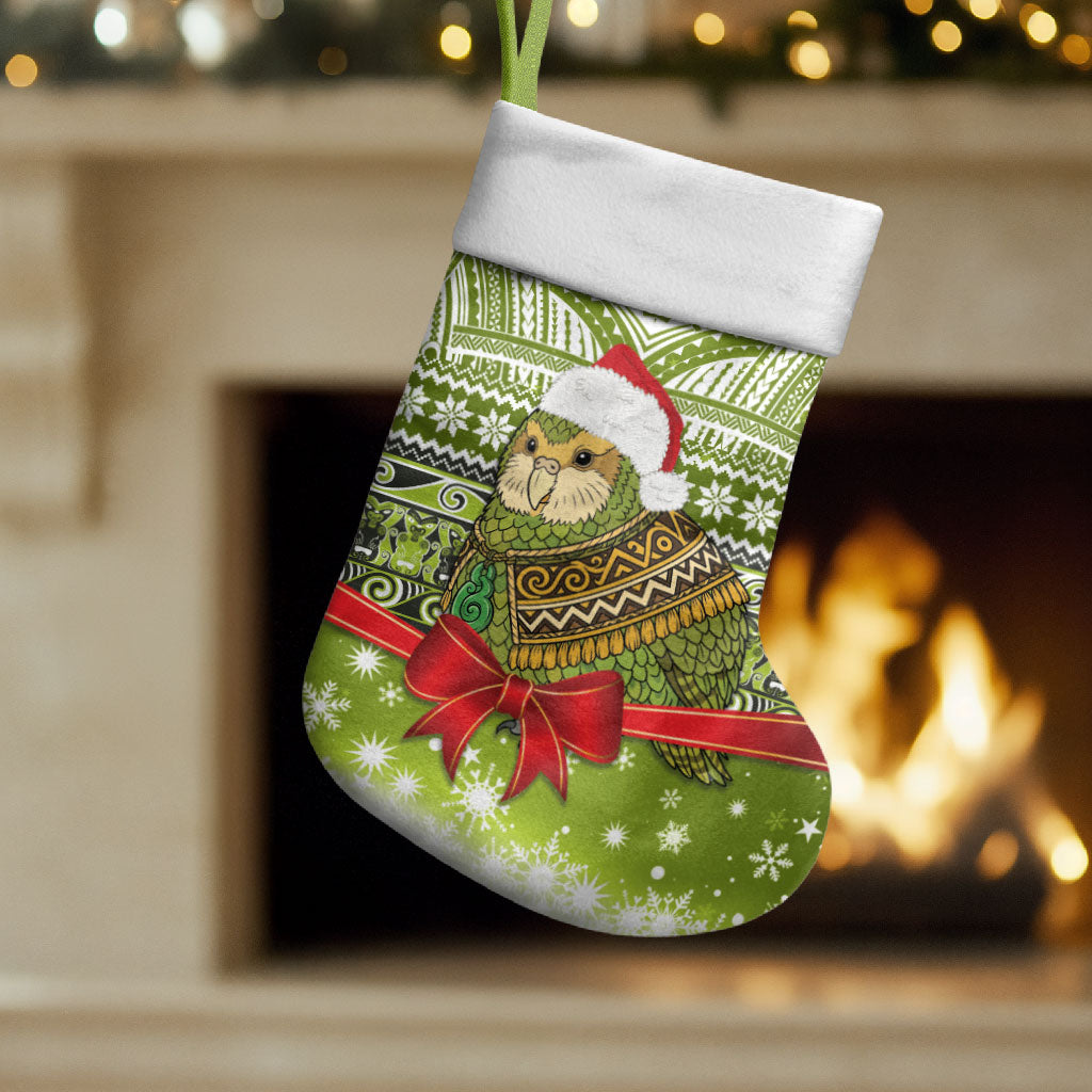 New Zealand Kakapo Christmas Stocking Maori Inspired Knitted Patterns