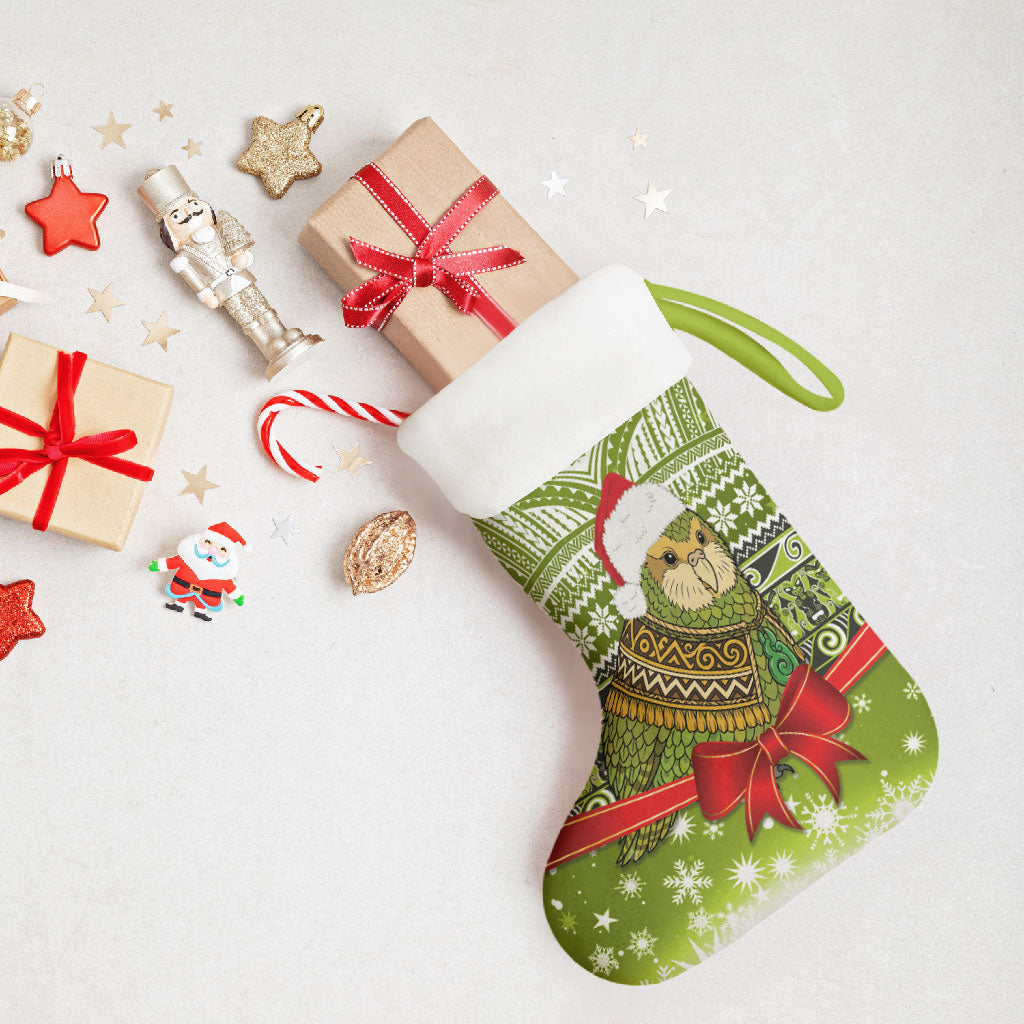New Zealand Kakapo Christmas Stocking Maori Inspired Knitted Patterns