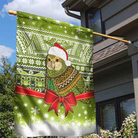 New Zealand Kakapo Christmas Garden Flag Maori Inspired Knitted Patterns LT9 - Polynesian Pride