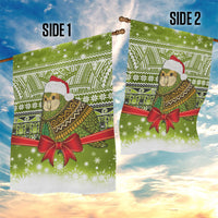 New Zealand Kakapo Christmas Garden Flag Maori Inspired Knitted Patterns LT9 - Polynesian Pride