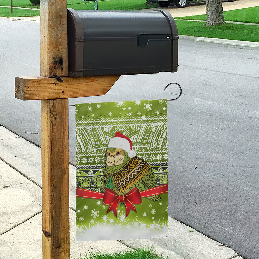 New Zealand Kakapo Christmas Garden Flag Maori Inspired Knitted Patterns LT9 - Polynesian Pride