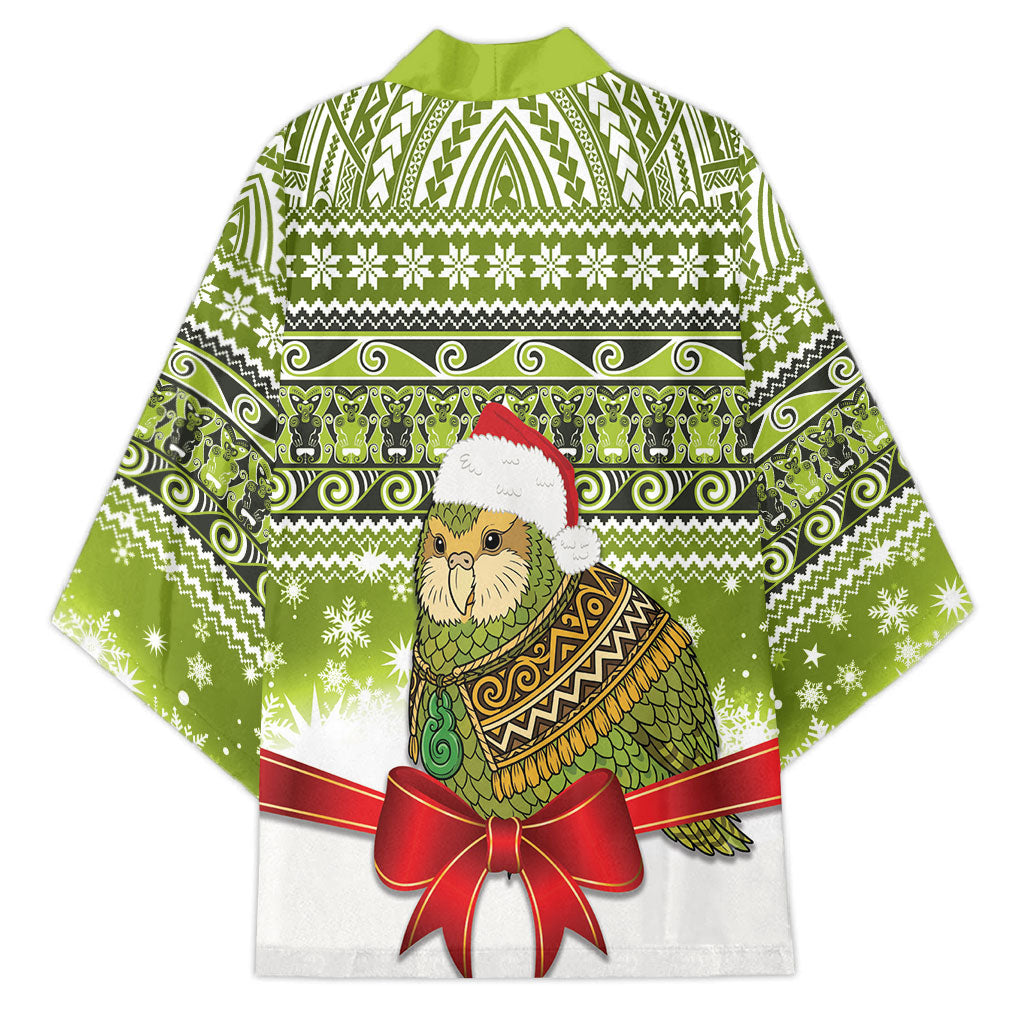 New Zealand Kakapo Christmas Kimono Maori Inspired Knitted Patterns